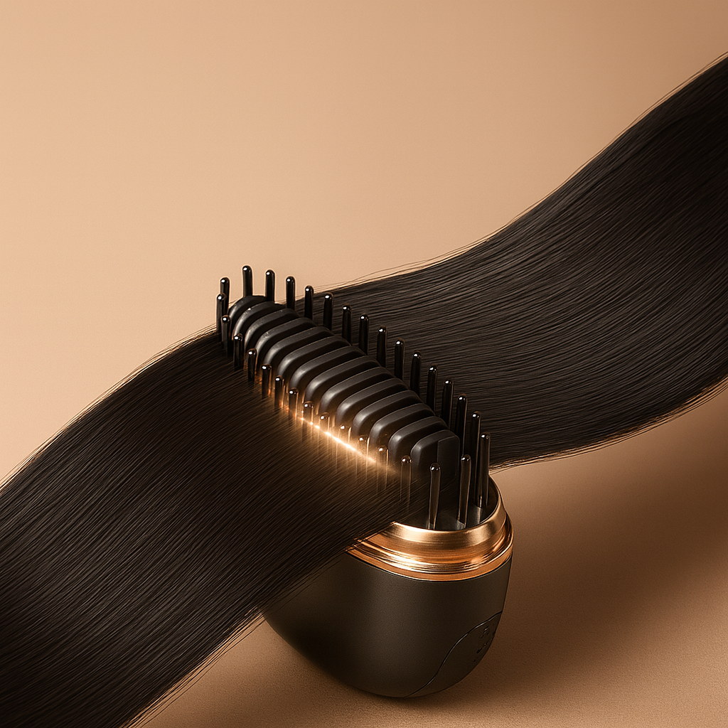 New Wireless Straightening Comb Portable USB Charging Hair Straightener Brush Heating Plates Comb for Smooth Styling Hair Styler